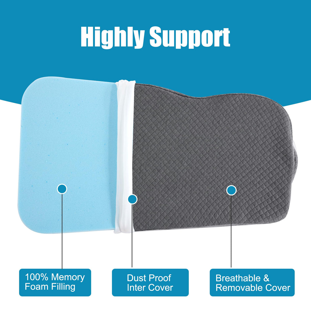 Memory Foam Knee Pillow for Side Sleepers, Pregnancy and Hip Alignment | Knee Pillow for Comfortable Alignment | Knee Pillows
