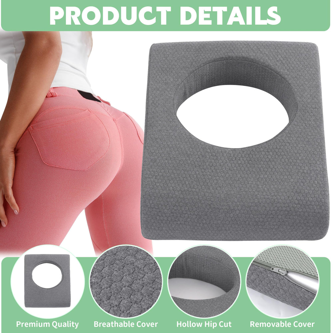 High-Density Foam Seat Cushion with Hole for Sleeping and Sitting | Open-Centre Foam for Sitting and Sleeping | Seat Cushions
