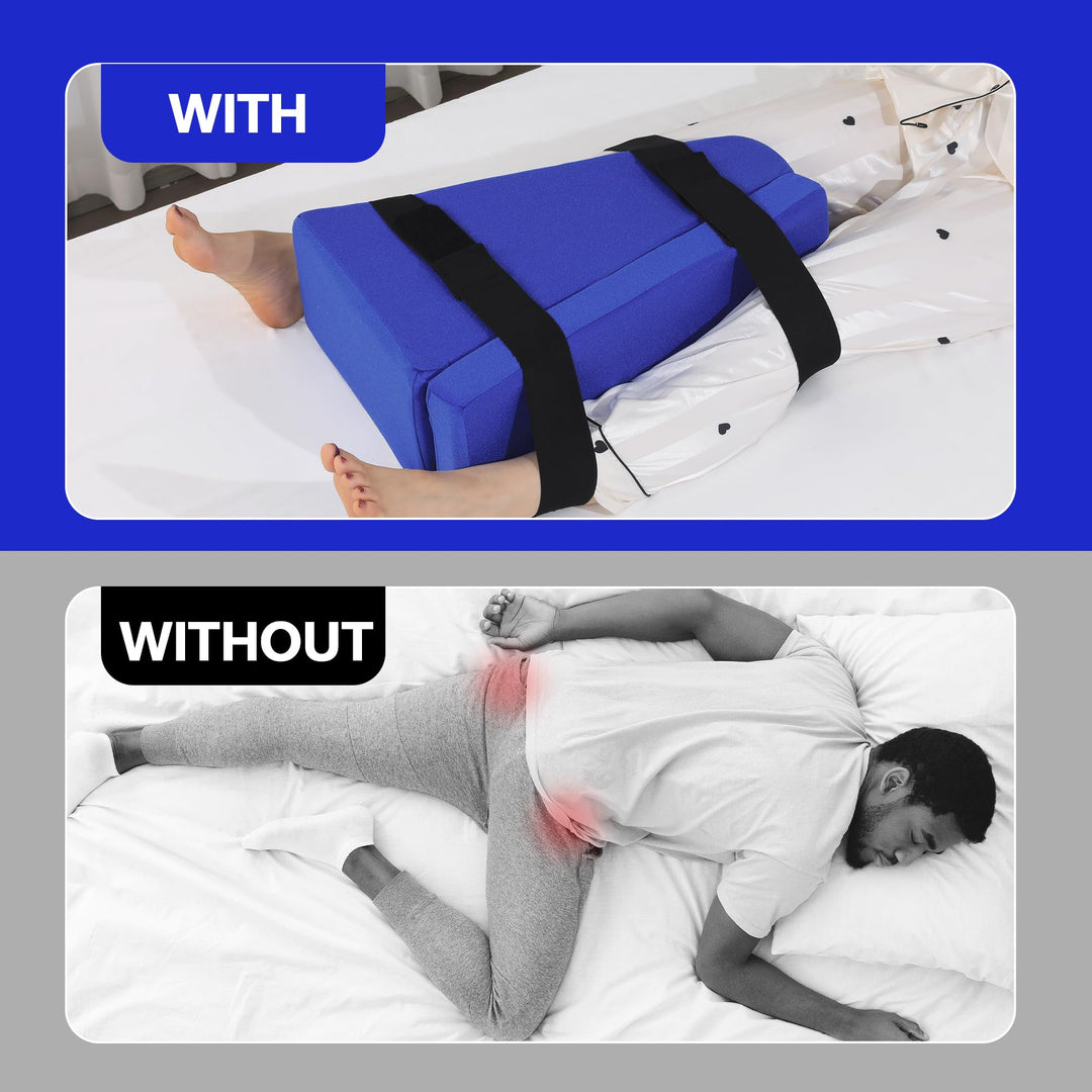 Adjustable Hip Support Kit with Knee Pillow, Strap and Washable Cover | Complete Knee Pillow Kit with Strap | Knee Pillows