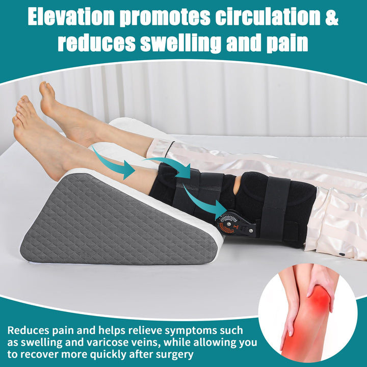 8.7 Inch High Foam Leg Support Pillow for Comfortable Resting | Tall Foam Lift for Legs | Wedge Pillows