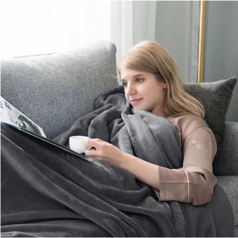 Waterproof Reversible Warm Blanket with Soft Texture for Sofa and Bed | Soft Warm Blanket with Waterproof Back | Waterproof Blankets