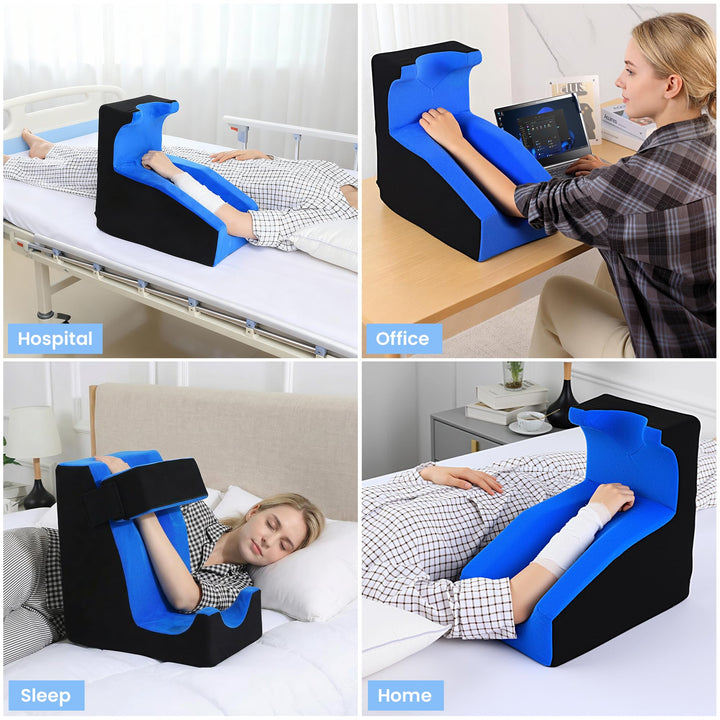 Arm Elevation Pillow for Shoulder, Elbow and Hand Support with Washable Cover | Raised Arm Support for Easy Rest | Wedge Pillows
