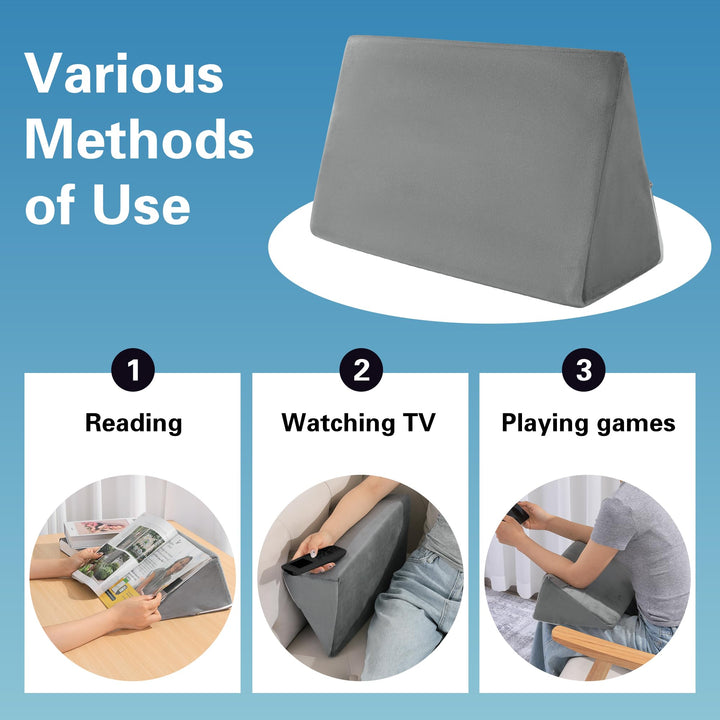 Small Foam Wedge Pillow for Side Sleeping and Leg Elevation | Compact Wedge, Big Comfort | Wedge Pillows
