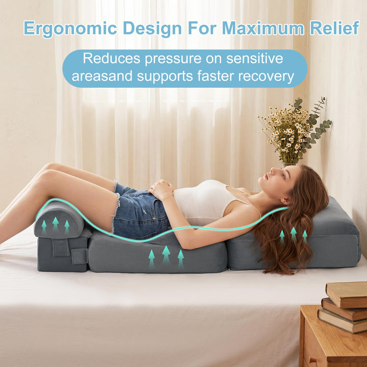 Adjustable Seat Cushion with Pressure Relief in High-Density Foam | Adjustable Multi-Use Seat Comfort | Seat Cushions
