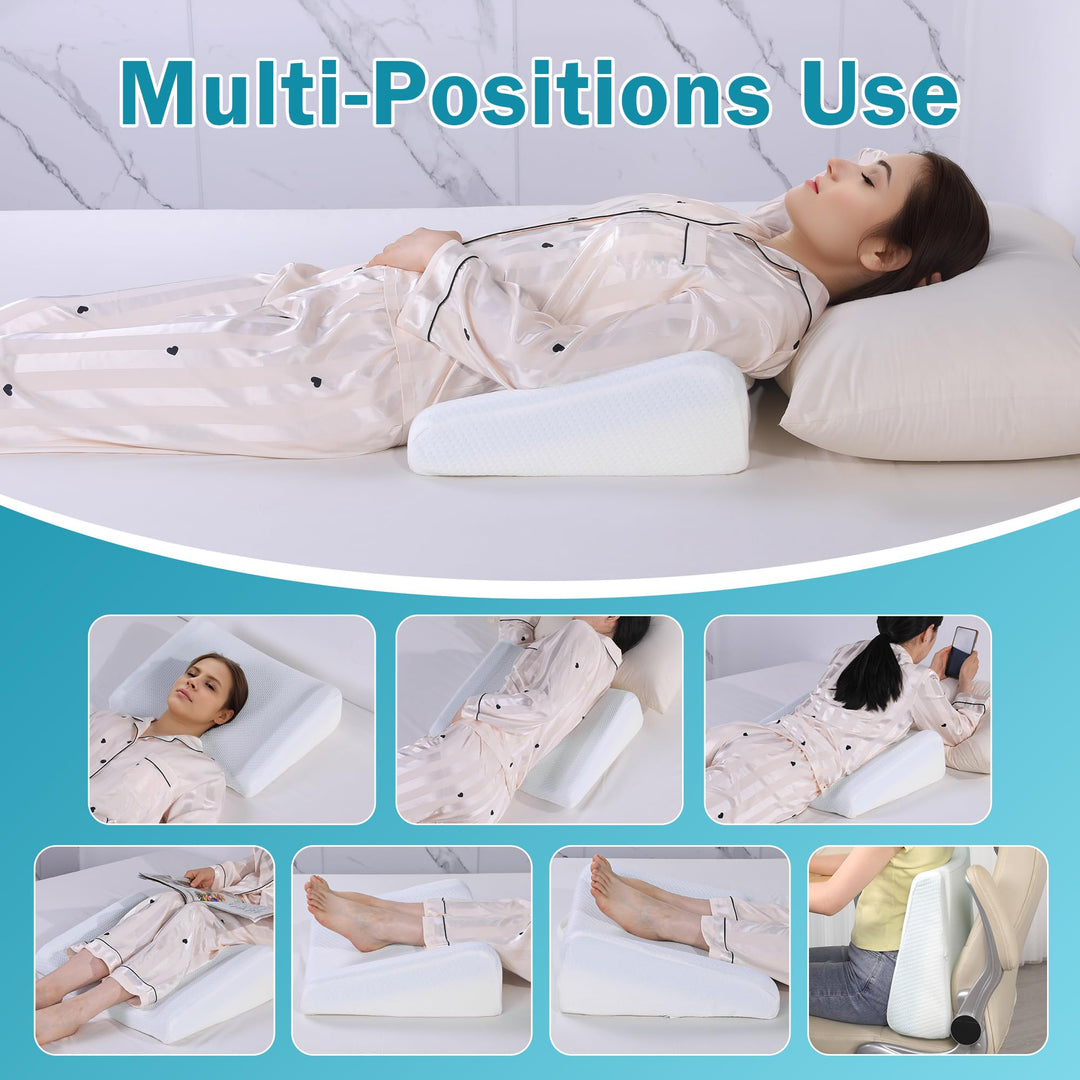 Memory Foam Wedge Pillow for Shoulder Comfort, Side, Back, Stomach | Wedge for Shoulder Comfort | Wedge Pillows