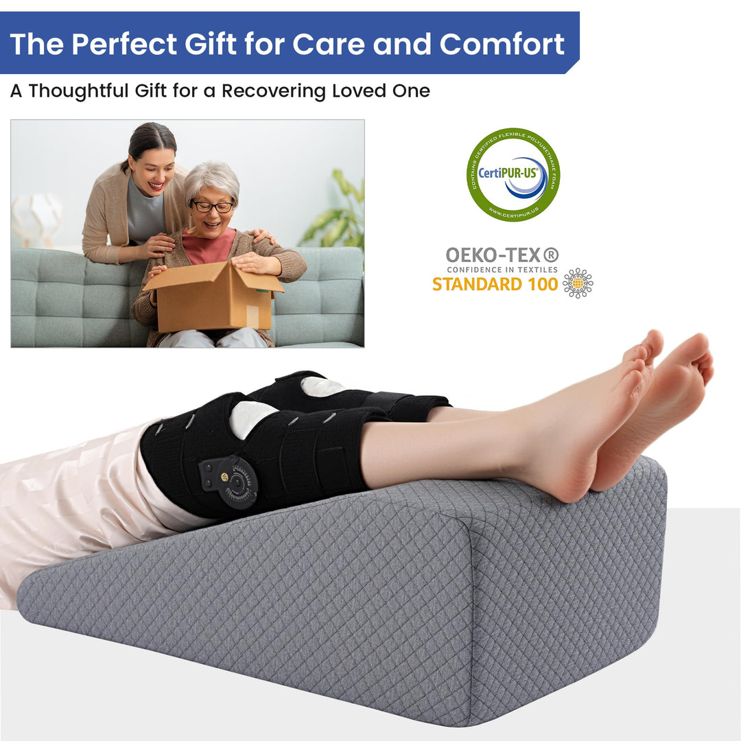Leg Elevation Wedge Pillow in Two Sizes for Resting Comfort | Raised Legs, Restful Evenings | Wedge Pillows