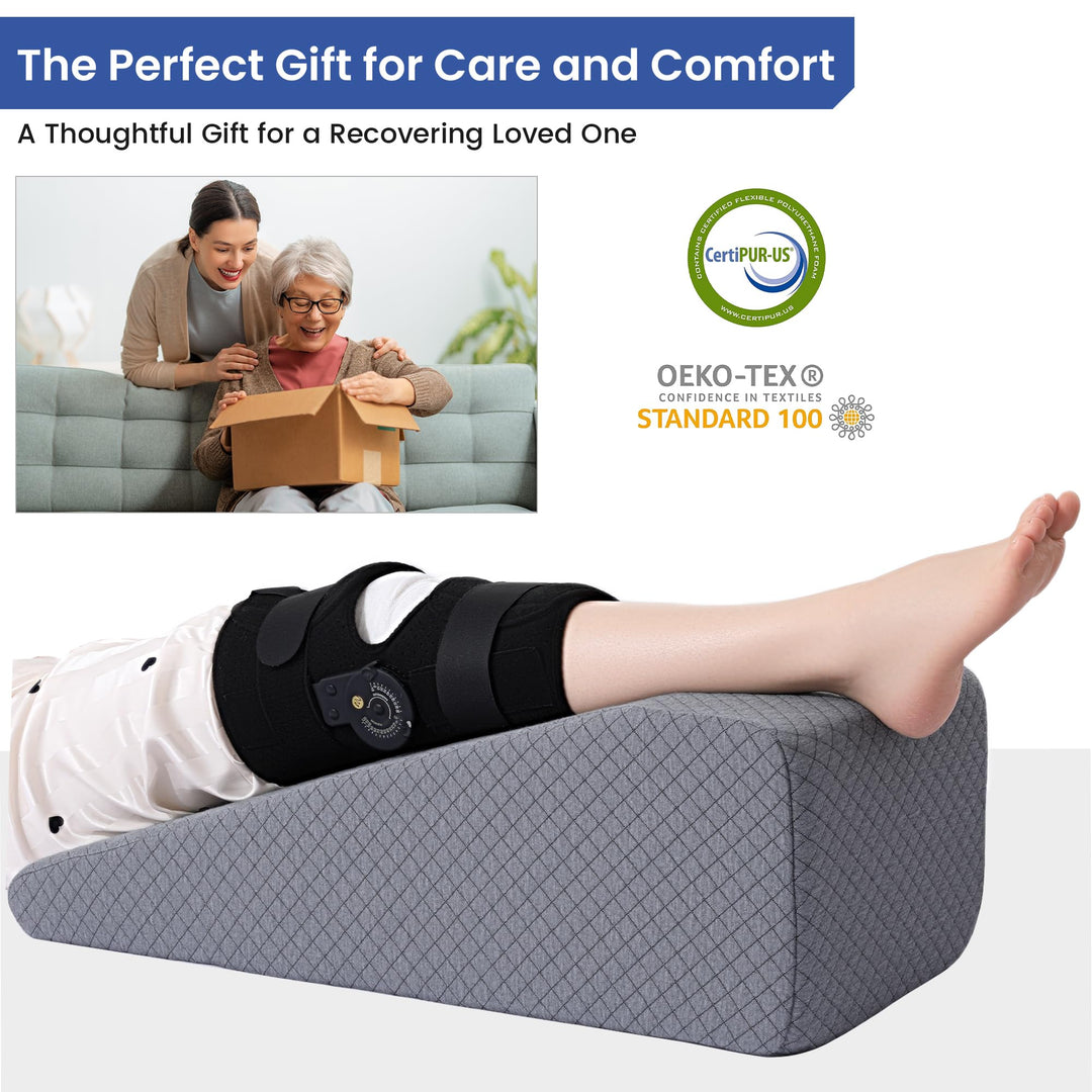 Leg Elevation Wedge Pillow in Two Sizes for Resting Comfort | Raised Legs, Restful Evenings | Wedge Pillows