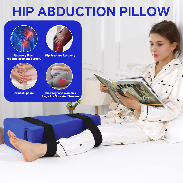 Adjustable Hip Support Kit with Knee Pillow, Strap and Washable Cover | Complete Knee Pillow Kit with Strap | Knee Pillows
