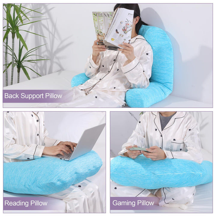 Cooling U-Shaped Body Pillow for Neck and Shoulder Support | Cool U-Shape Support All Night | Body Pillows