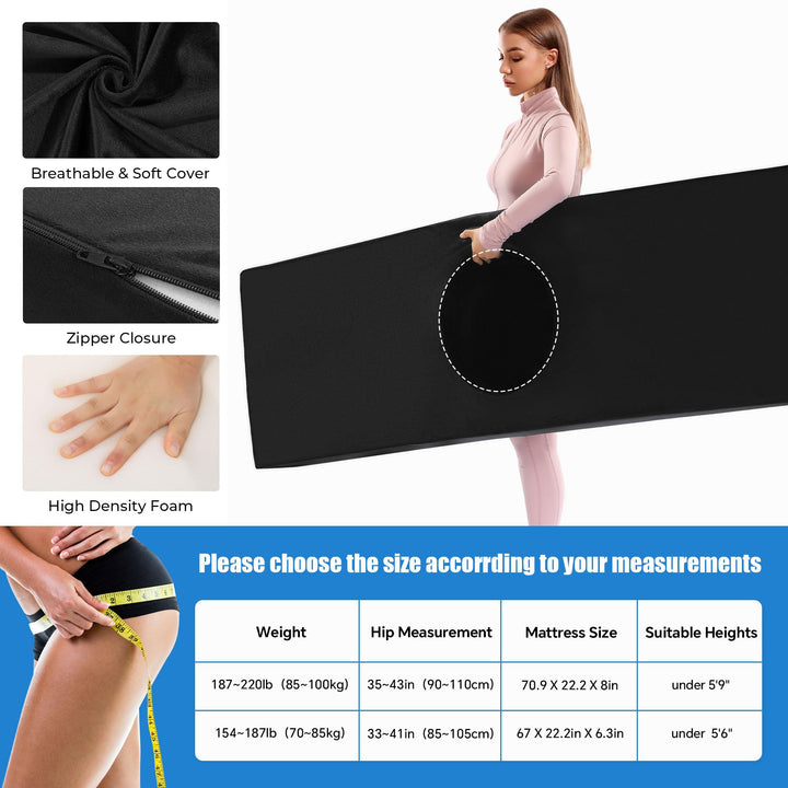 High-Density Foam Bed Cushion with Cut-Out Hole and Removable Cover | Cut-Out Foam Cushion for Resting | Seat Cushions