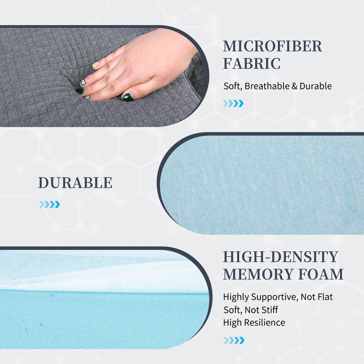 4 Inch Z-Shaped Memory Foam Knee Pillow with Pressure Relief Support | Z-Shaped Cushion for Side Sleepers | Knee Pillows
