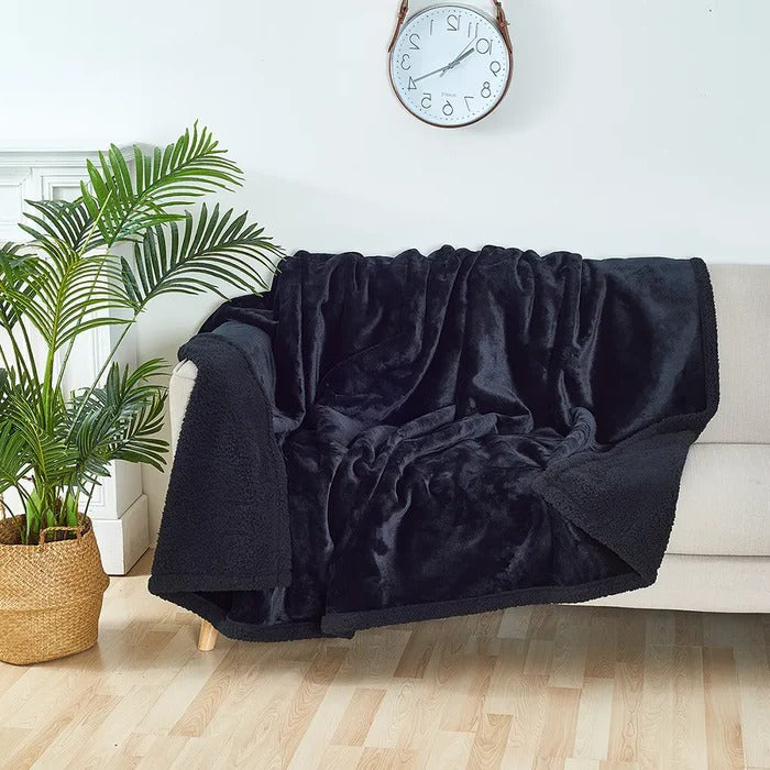 Waterproof Reversible Warm Blanket with Soft Texture for Sofa and Bed | Soft Warm Blanket with Waterproof Back | Waterproof Blankets