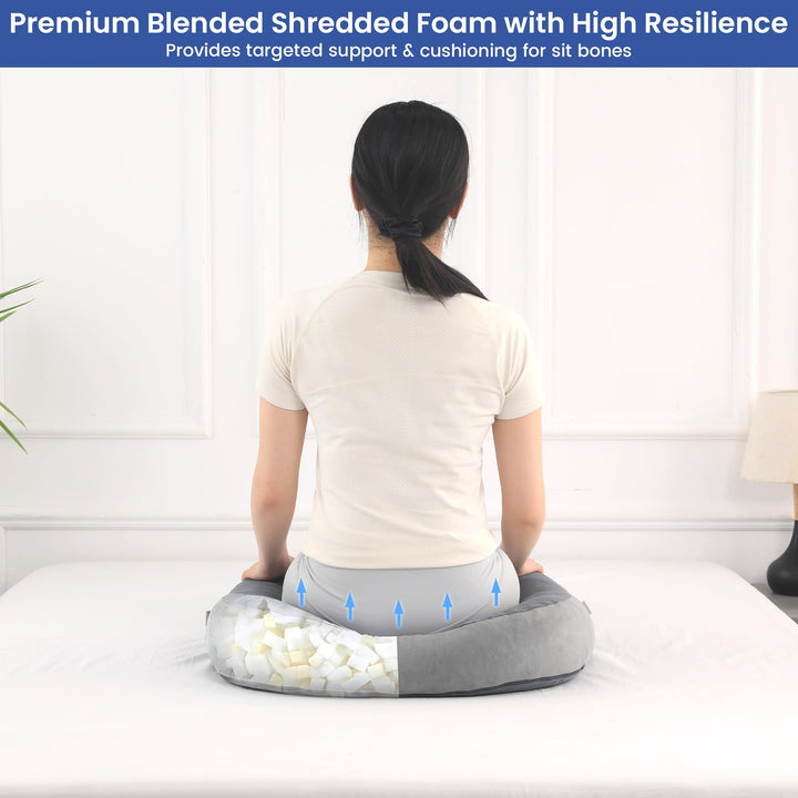 Adjustable Cushion with Lumbar Support for Sitting, Sleeping and Driving | Seat and Lumbar Support Together | Seat Cushions