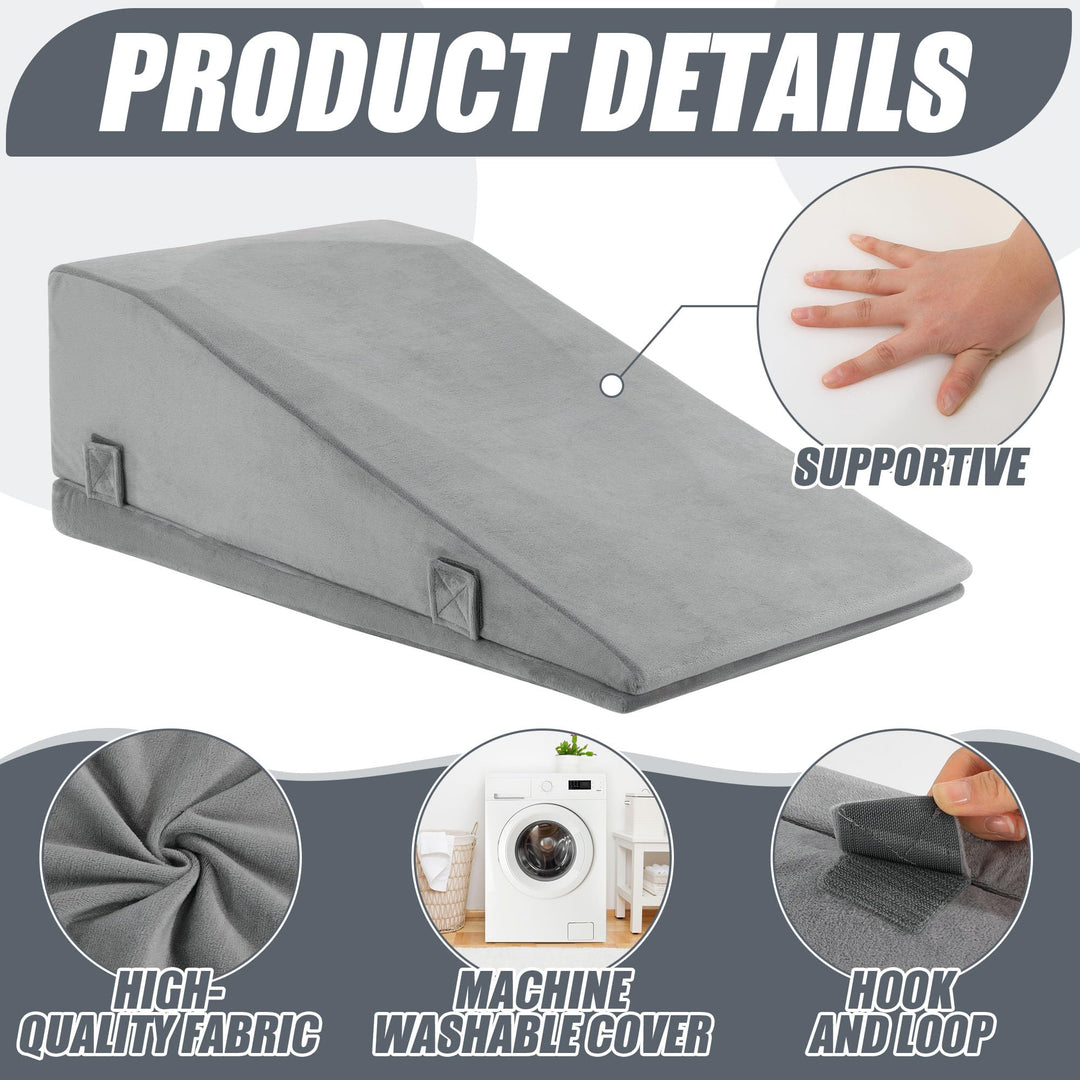 Adjustable Two-Height Leg Elevation Pillow for Knee and Hip Comfort | Two Height Settings for Leg Rest | Wedge Pillows