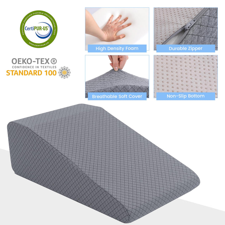 Leg Elevation Wedge Pillow in Two Sizes for Resting Comfort | Raised Legs, Restful Evenings | Wedge Pillows