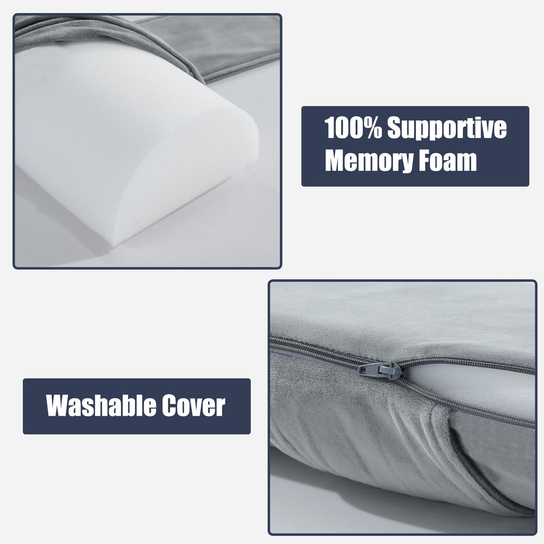 Adjustable Half-Moon Memory Foam Bolster for Sleep Positioning | Half-Moon Bolster for Easy Positioning | Bolster Pillows