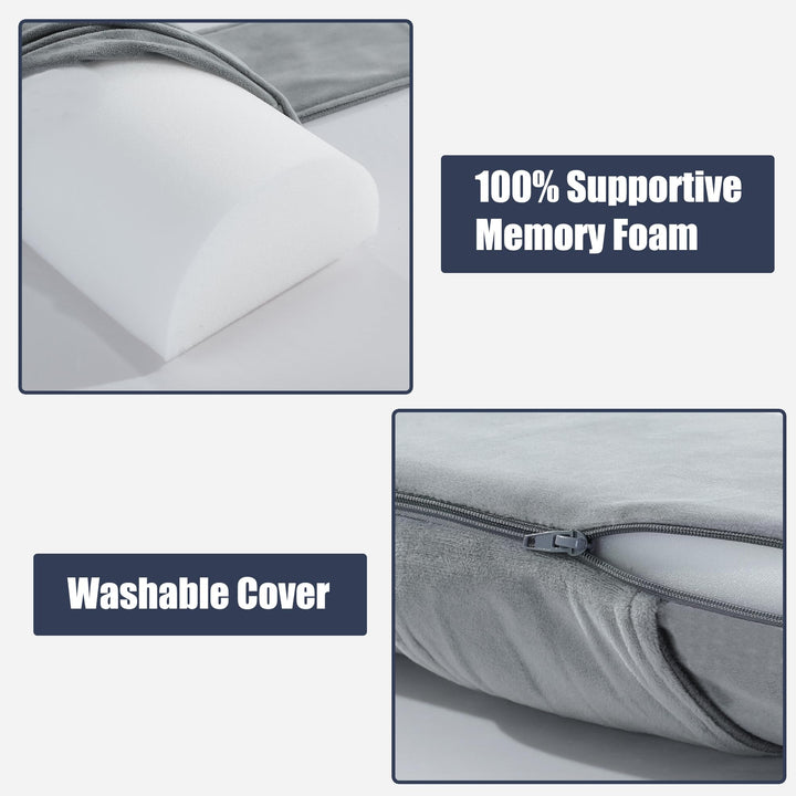 Adjustable Half-Moon Memory Foam Bolster for Sleep Positioning | Half-Moon Bolster for Easy Positioning | Bolster Pillows