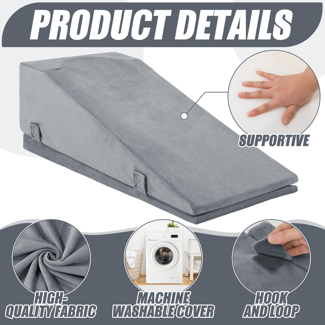 Adjustable Two-Height Leg Elevation Pillow for Knee and Hip Comfort | Two Height Settings for Leg Rest | Wedge Pillows