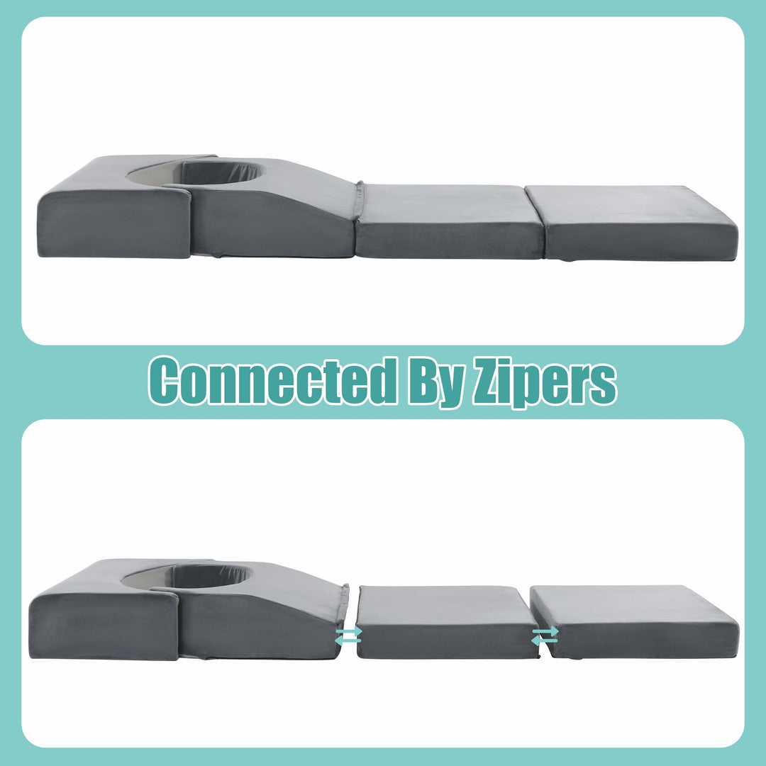 Foldable Adjustable High-Density Foam Support Pillow for Sleeping | Foldable Foam Pillow, Adjustable Fit | Seat Cushions