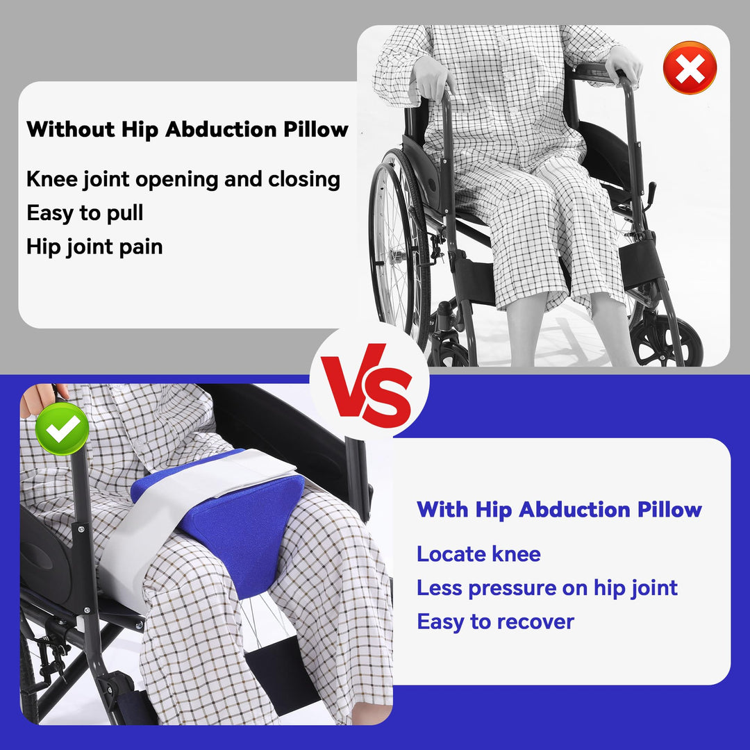 2-in-1 Separable Hip Support Pillow with Strap for Knee Separation | Two-in-One Knee Separator with Strap | Knee Pillows