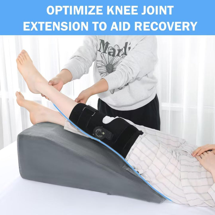 Leg Elevation Pillow with Handle and Leg Lifter in Two Widths | Carry Handle, Restful Legs | Wedge Pillows