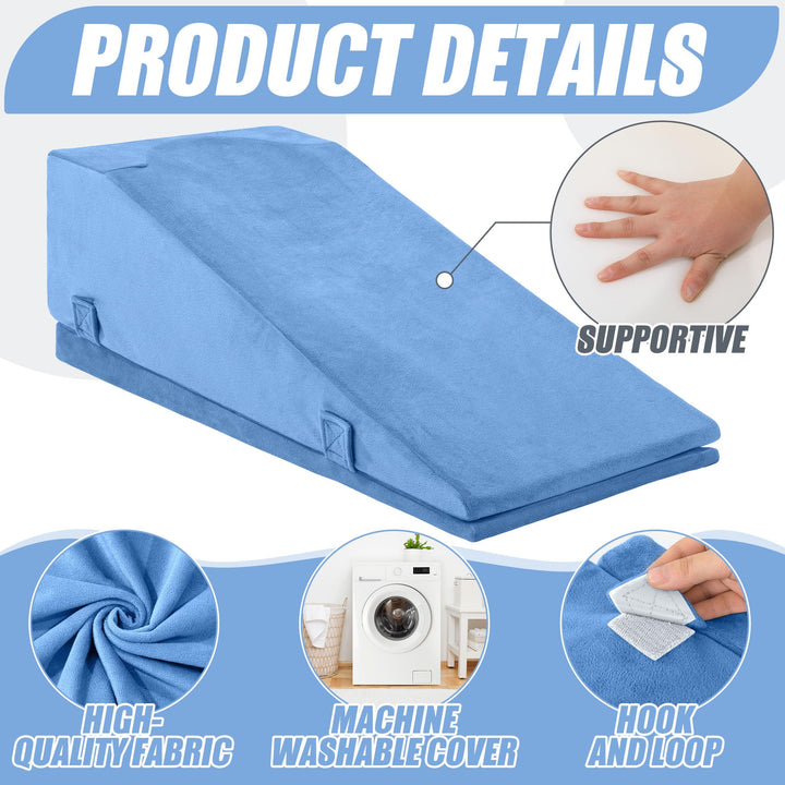 Adjustable Two-Height Leg Elevation Pillow for Knee and Hip Comfort | Two Height Settings for Leg Rest | Wedge Pillows