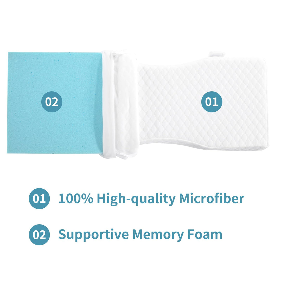Memory Foam Knee Pillow with Strap for Hip and Lower Back Comfort | Strap-On Knee Pillow Stays Put | Knee Pillows