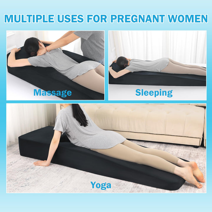 Full-Body Pregnancy Pillow with Belly Cutout for Stomach Sleepers | Belly-Friendly Full Body Support | Body Pillows