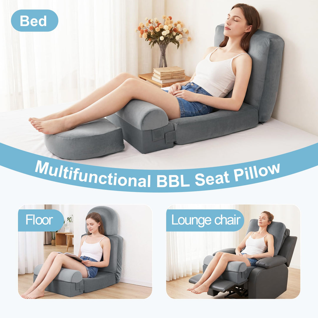 Adjustable Seat Cushion with Pressure Relief in High-Density Foam | Adjustable Multi-Use Seat Comfort | Seat Cushions