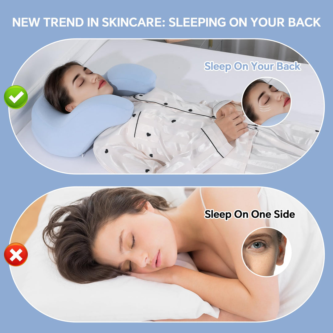 Adjustable Height Memory Foam Back Sleeping Pillow with Two Washable Covers | Back Sleeper Pillow, Your Height | Bed Pillows