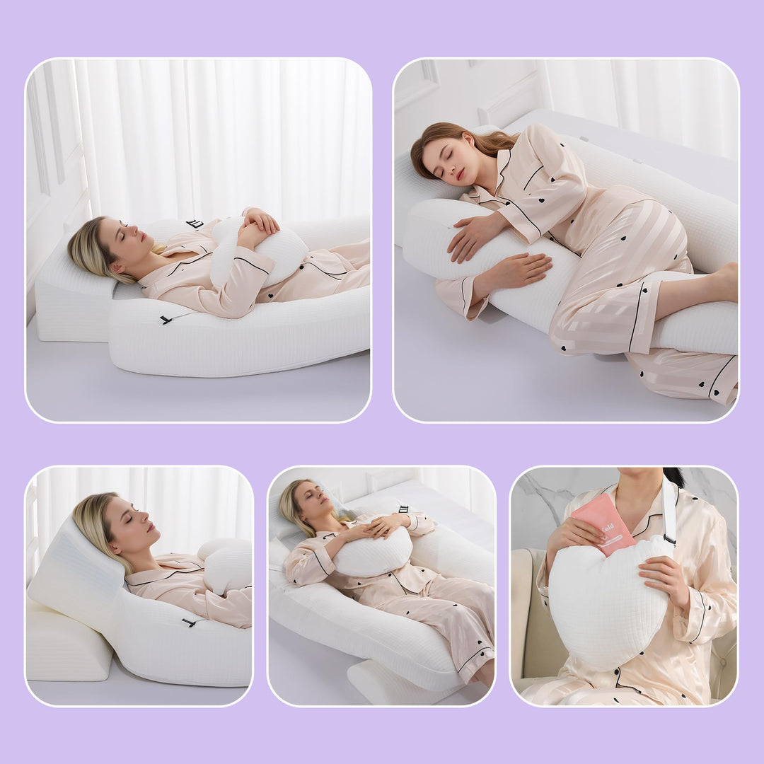 Adjustable Memory Foam Wedge Pillow for Torso and Upper Body Support | Adjustable Upper Body Lift | Wedge Pillows