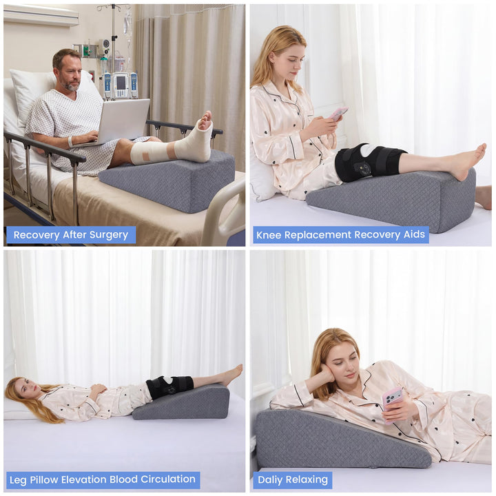 Leg Elevation Wedge Pillow in Two Sizes for Resting Comfort | Raised Legs, Restful Evenings | Wedge Pillows