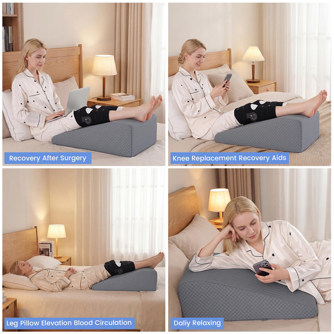 Leg Elevation Wedge Pillow in Two Sizes for Resting Comfort | Raised Legs, Restful Evenings | Wedge Pillows