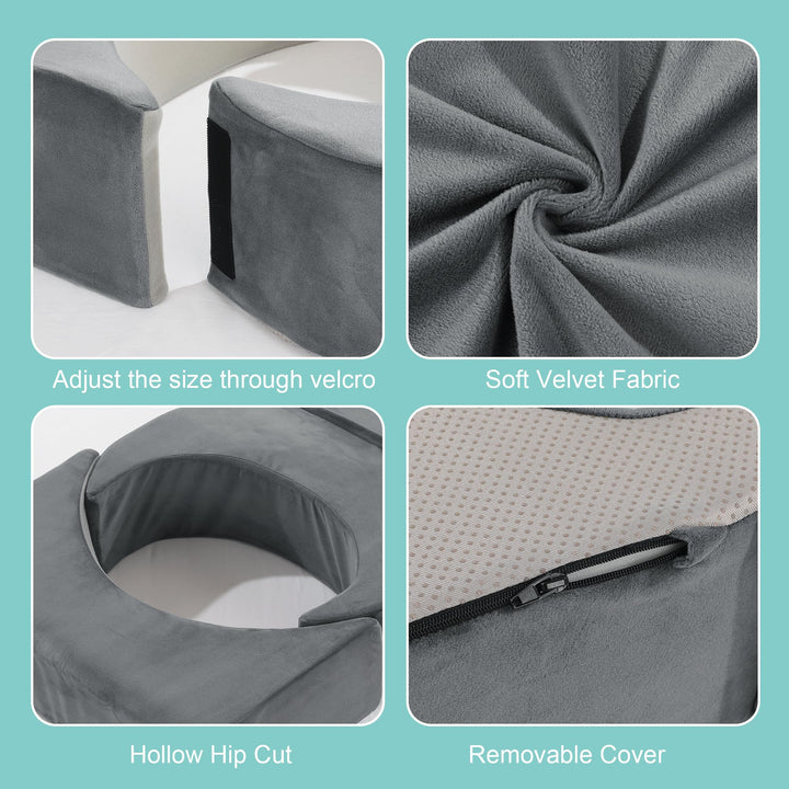 Foldable Adjustable High-Density Foam Support Pillow for Sleeping | Foldable Foam Pillow, Adjustable Fit | Seat Cushions