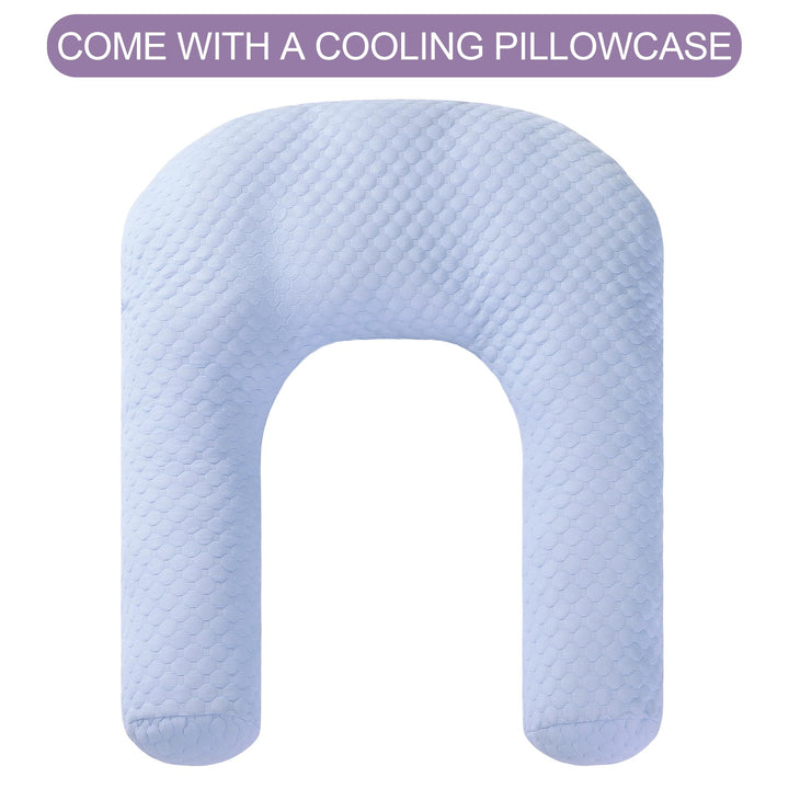 Cooling U-Shaped Body Pillow for Neck and Shoulder Support | Cool U-Shape Support All Night | Body Pillows