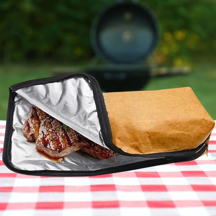 Insulated Meat Resting Blanket Carrier with Handle for Brisket and Turkey | Hold Heat After Cooking | Kitchen Accessories