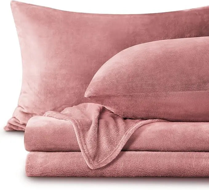 Plush Flannel Fleece Bedding Set for Cold Nights in Several Sizes | Warm Flannel Bedding Set | Bedding Sets