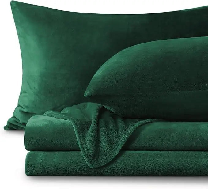 Plush Flannel Fleece Bedding Set for Cold Nights in Several Sizes | Warm Flannel Bedding Set | Bedding Sets