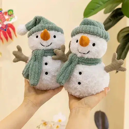 Snowman Plush Pillow with PP Cotton Filling for Christmas Decor | Snowman Plush Holiday Decor | Decorative Pillows