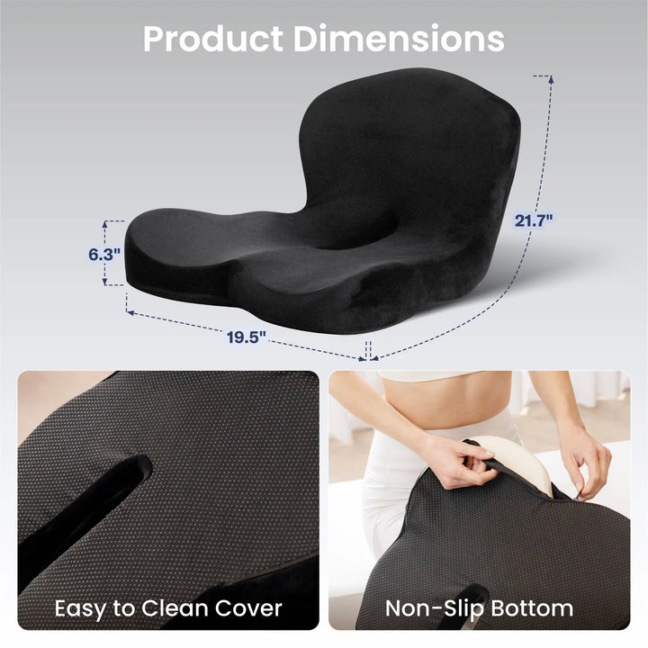 Orthopedic Memory Foam Seat Cushion for Office, Car and Home | Memory Foam Seat Cushion | Seat Cushions