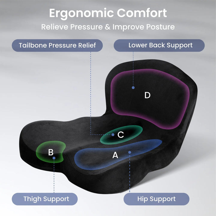 Orthopedic Memory Foam Seat Cushion for Office, Car and Home | Memory Foam Seat Cushion | Seat Cushions