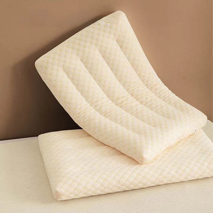 Low Profile Soy Fiber Pillow, Thin Flat Pillow for Kids and Adults | Flat, Even Sleep Support | Bed Pillows