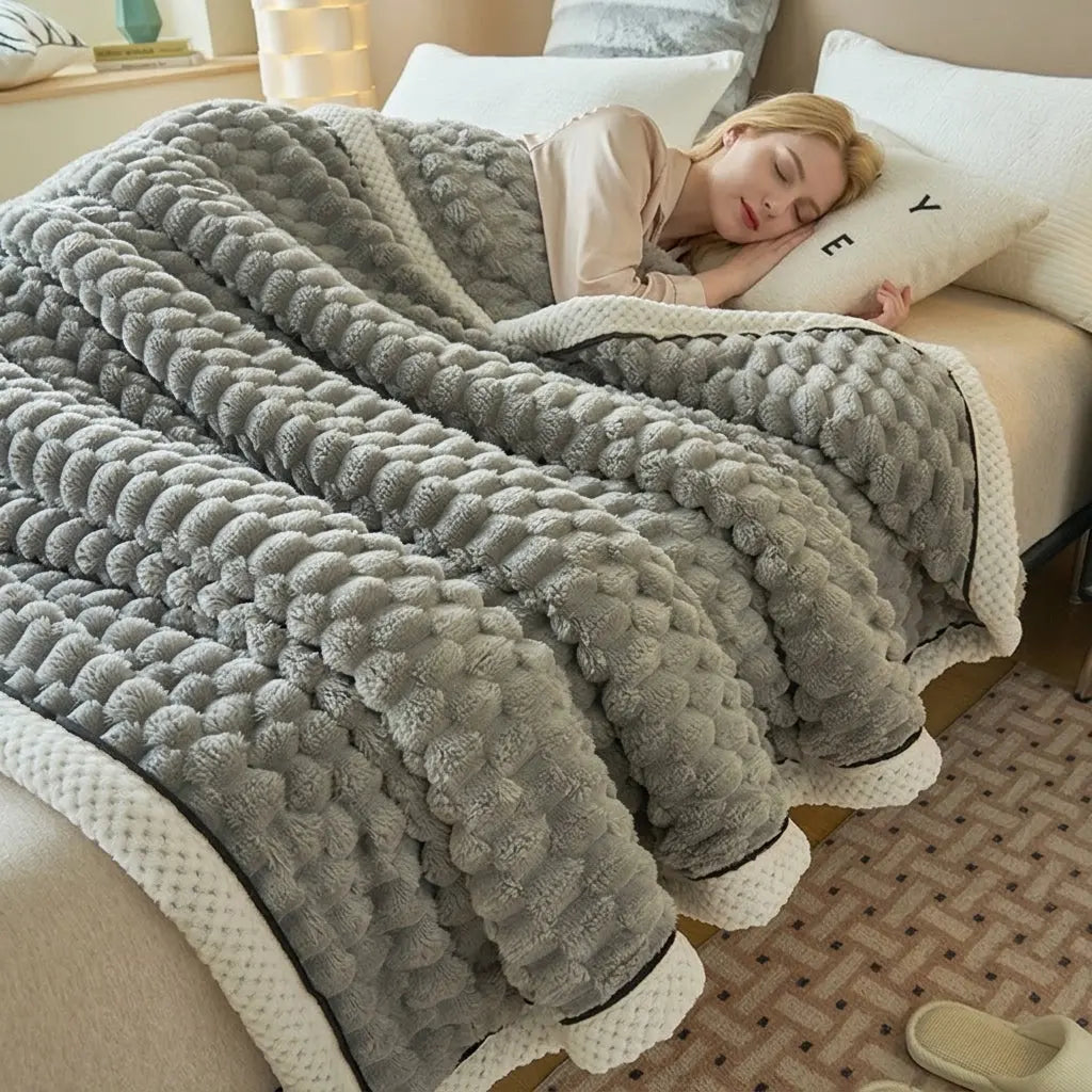 Thick Flannel Velvet Fleece Blanket for Autumn and Winter | Plush Warmth for Winter Nights | Fleece Blankets