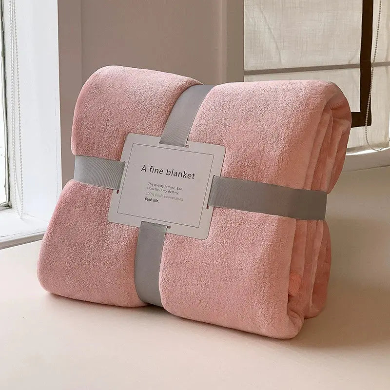 Thick Velvet Nap Blanket for Office, Sofa and Bedroom | Cosy Nap Blanket for Any Room | Fleece Blankets