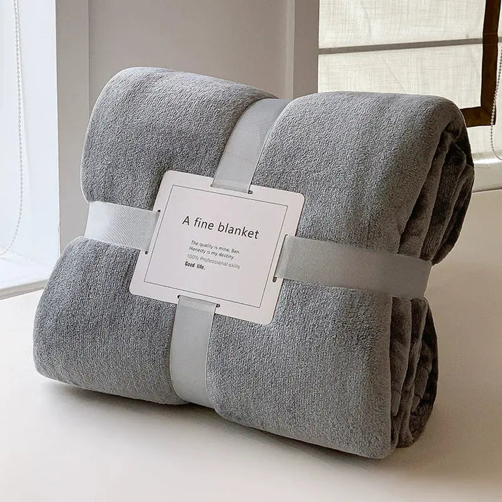 Thick Velvet Nap Blanket for Office, Sofa and Bedroom | Cosy Nap Blanket for Any Room | Fleece Blankets