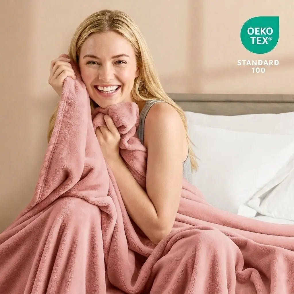 Thick Velvet Nap Blanket for Office, Sofa and Bedroom | Cosy Nap Blanket for Any Room | Fleece Blankets
