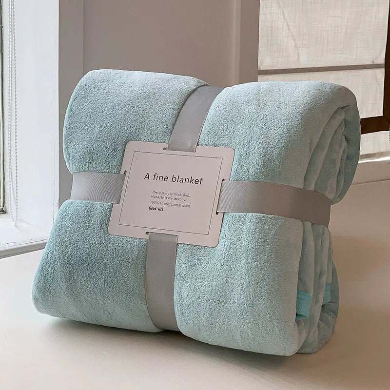 Thick Velvet Nap Blanket for Office, Sofa and Bedroom | Cosy Nap Blanket for Any Room | Fleece Blankets