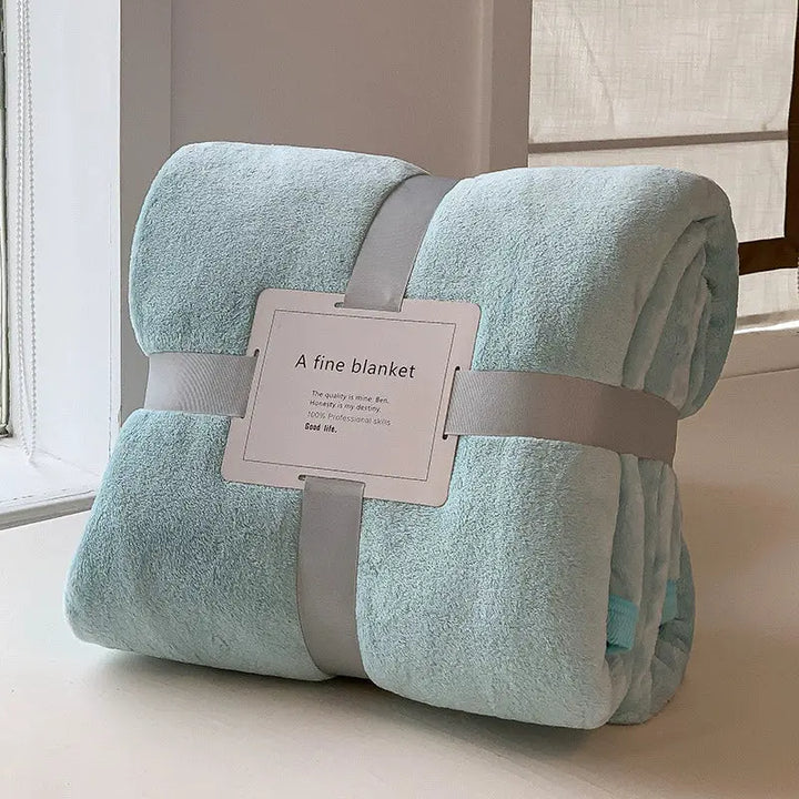 Thick Velvet Nap Blanket for Office, Sofa and Bedroom | Cosy Nap Blanket for Any Room | Fleece Blankets