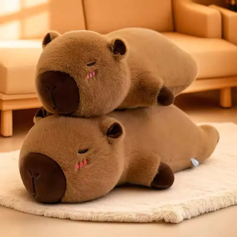 Giant Capybara Plush Pillow with Soft Cartoon Body for Cuddling | Giant Capybara for Cosy Hugs | Plush Pillows