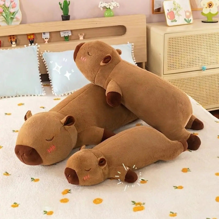 Giant Capybara Plush Pillow with Soft Cartoon Body for Cuddling | Giant Capybara for Cosy Hugs | Plush Pillows